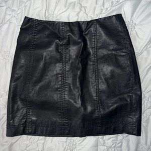 Free People Faux Leather Mini Skirt